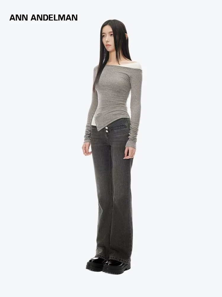 Ann Andelman Asymmetric Panel Long Sleeve Top