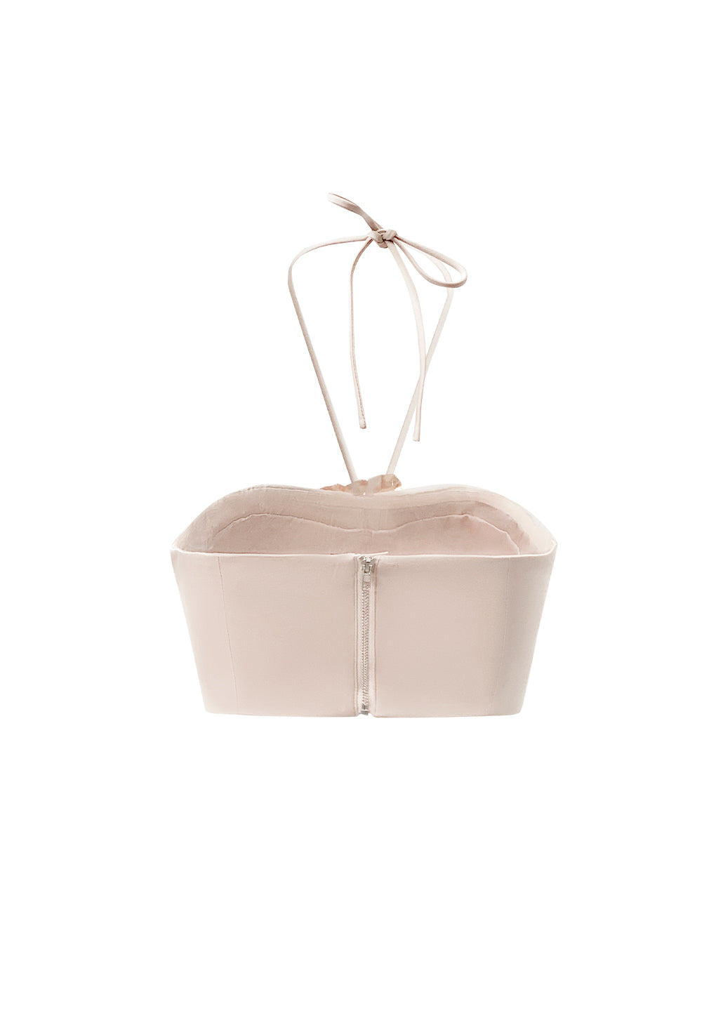 Artel Retro Pink Tulle Bow-Tie Halter Top