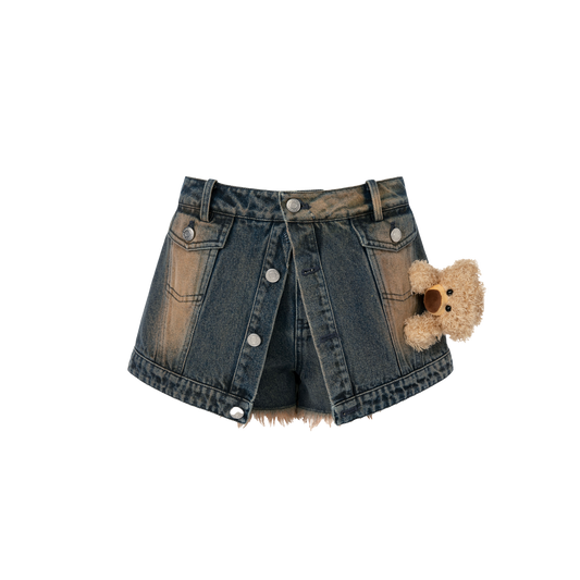 13DE MARZO Doozoo Denim Jacket Shorts