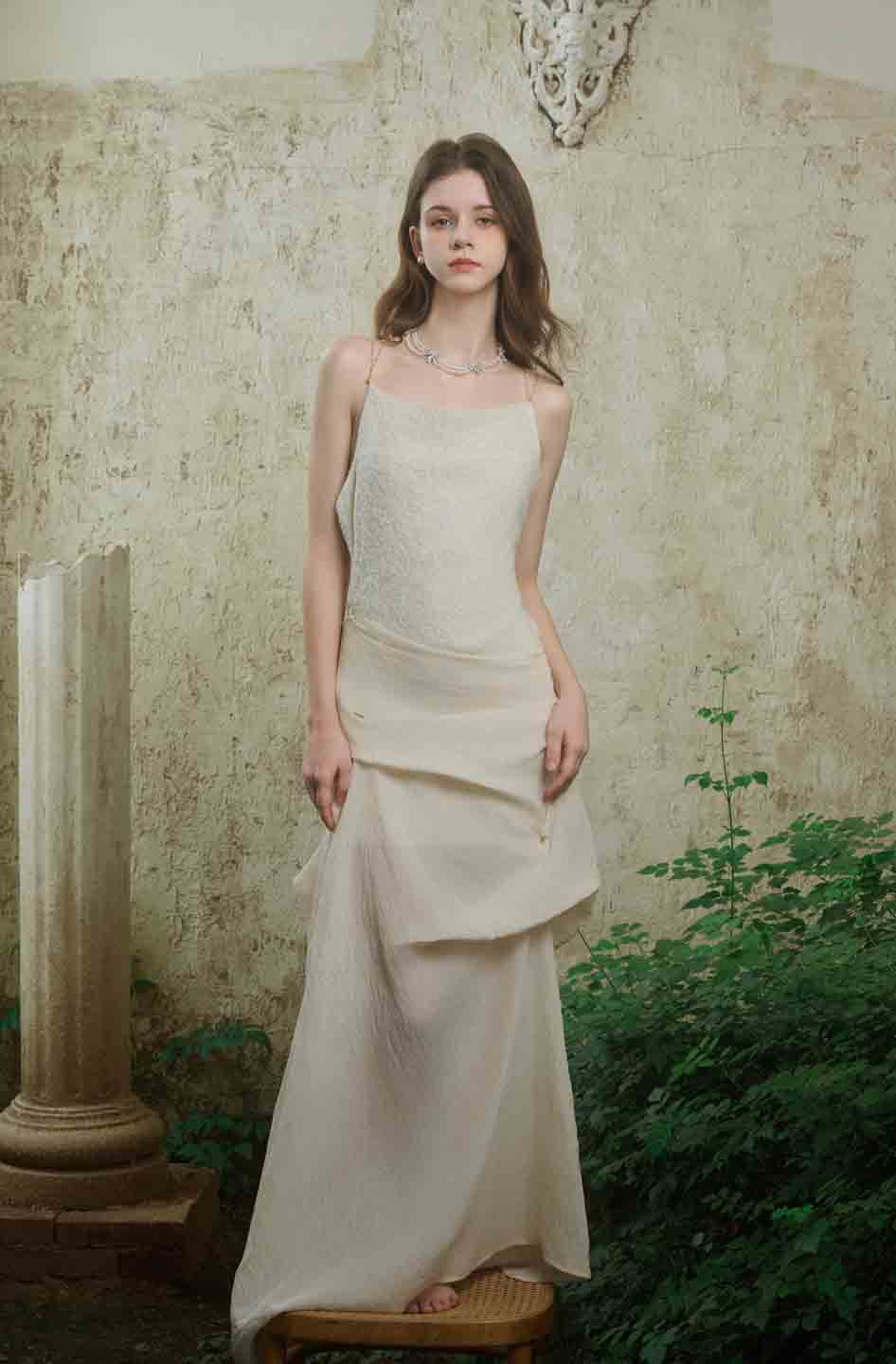 Crow Crew White dark patten camisole dress