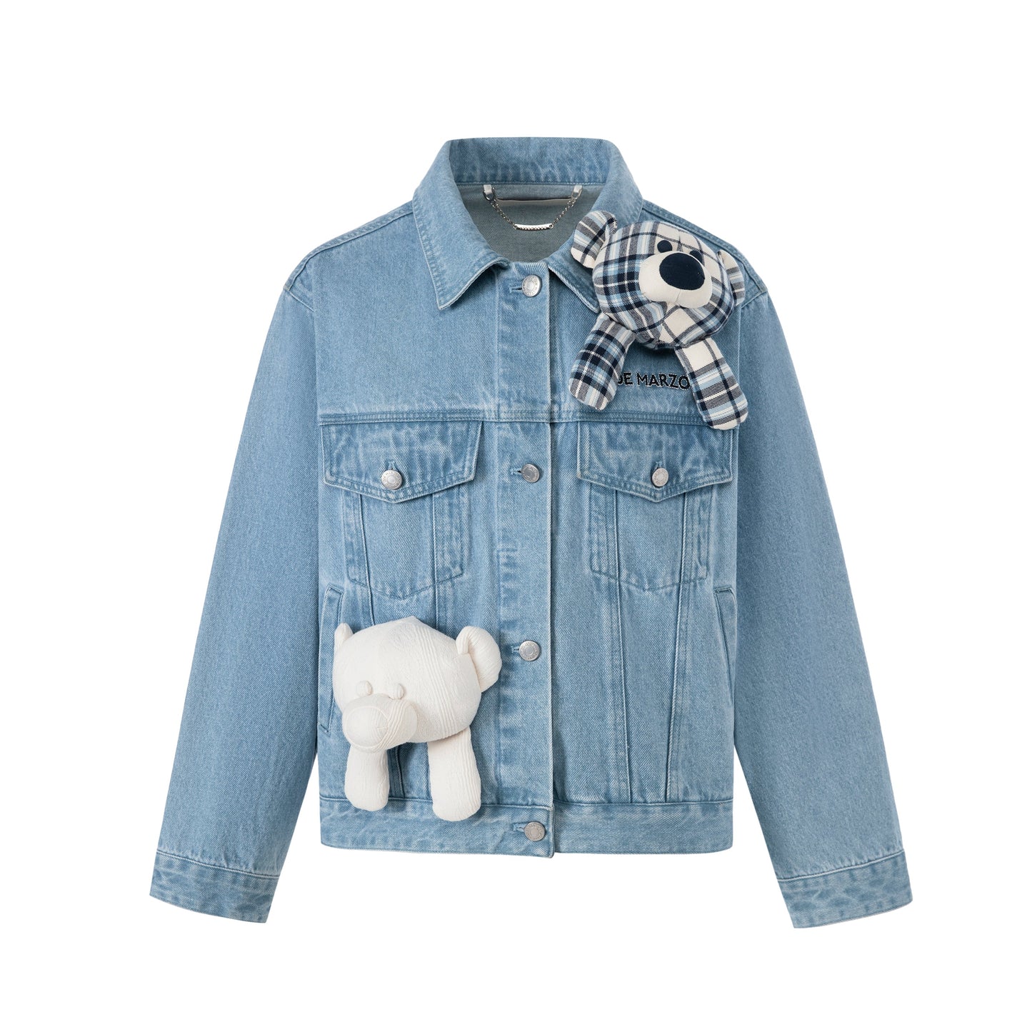 13DE MARZO Bear In Wormhole Denim Jacket