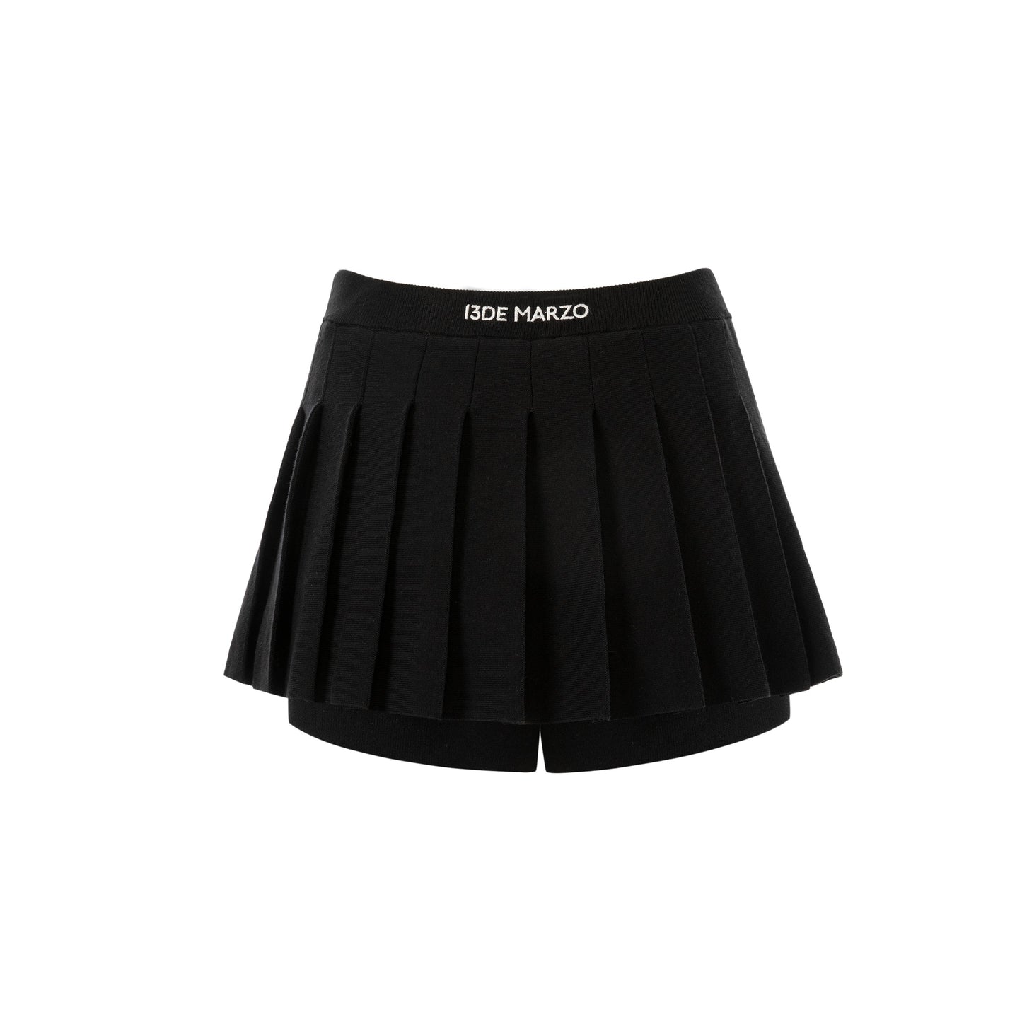 13DE MARZO Badge Punk Knit Skirt