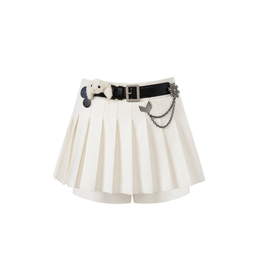 13DE MARZO Badge Punk Knit Skirt