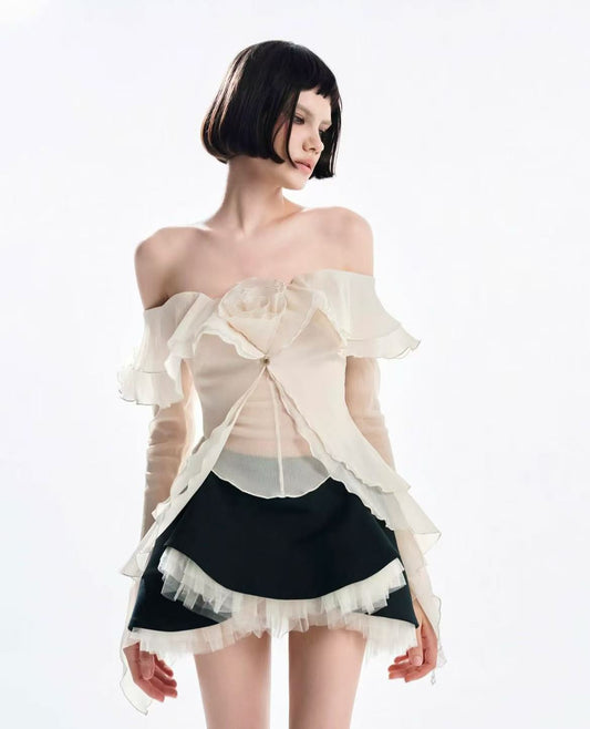 Must Have 3D Floral Top and Skirt