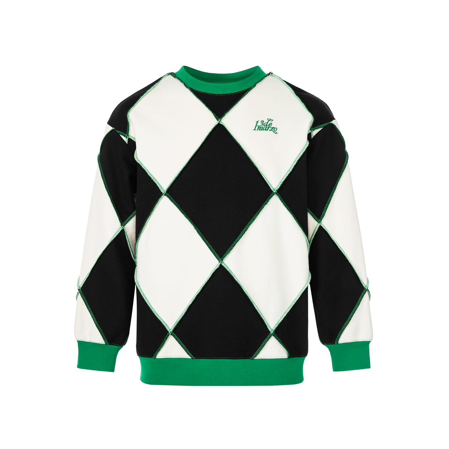 13DE MARZO Diamond Check Sweater