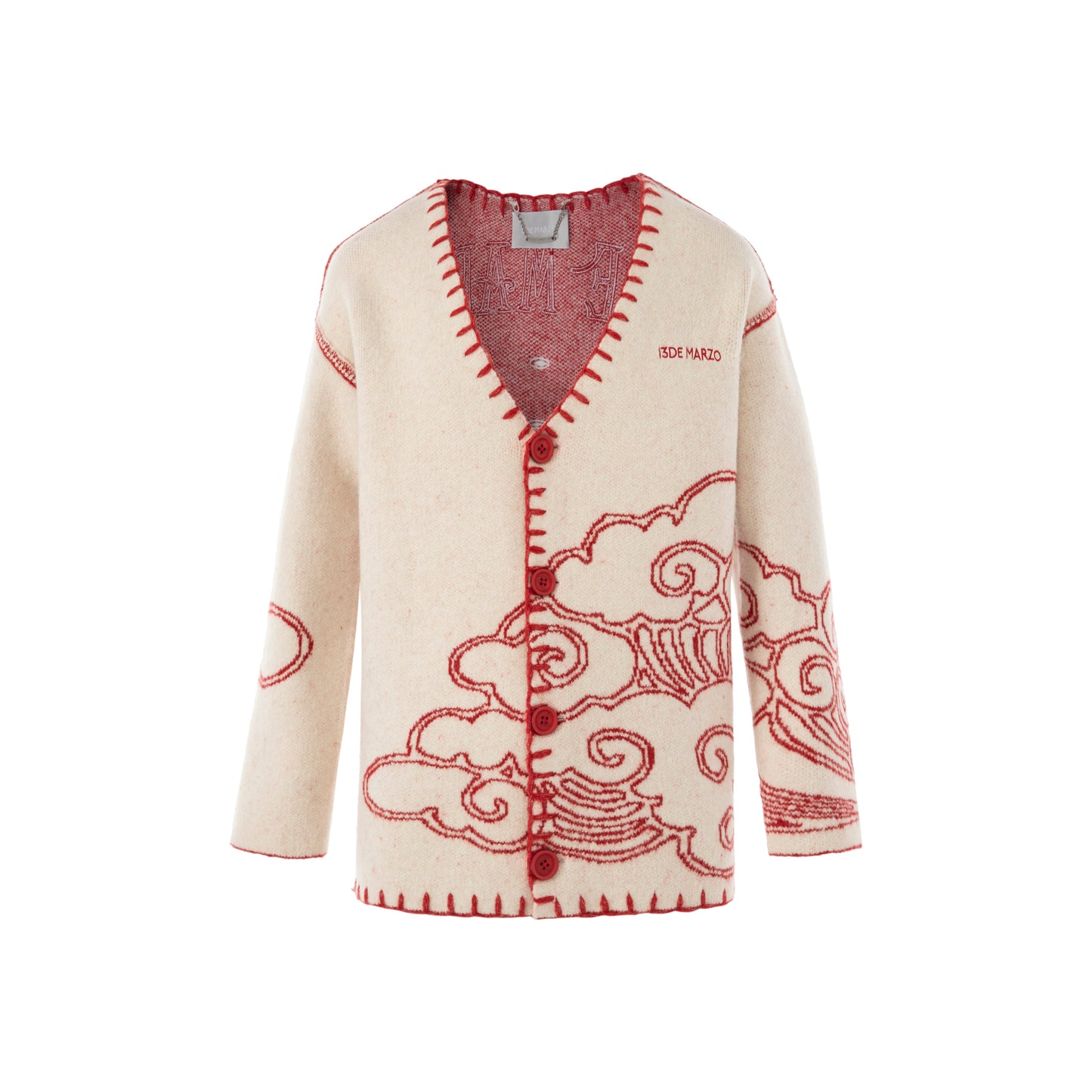 13DE MARZO Dragon Year Knit Cardigan