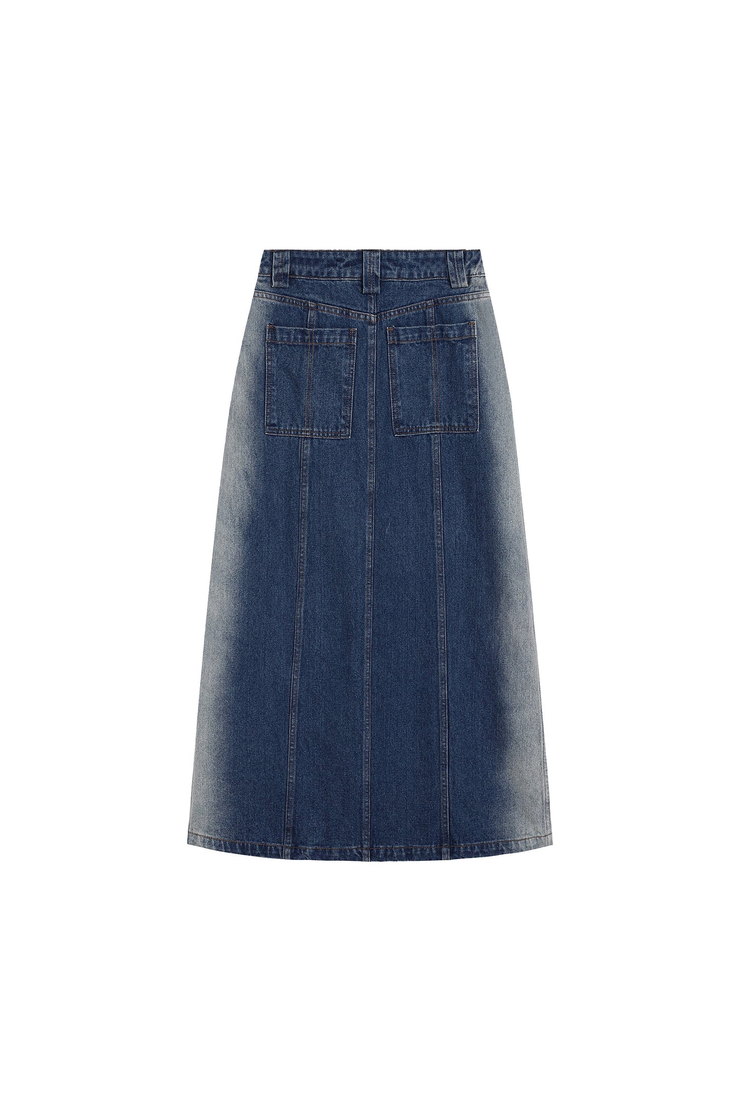 YJ1NGZYZJ High-Slit Denim Skirt