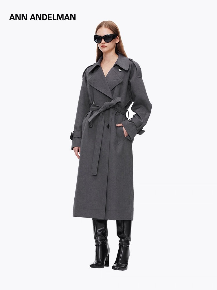 Ann Andelman grey Trench Coat