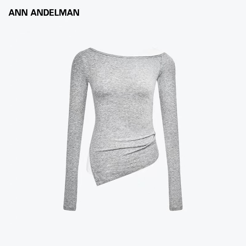 Ann Andelman Asymmetric Panel Long Sleeve Top