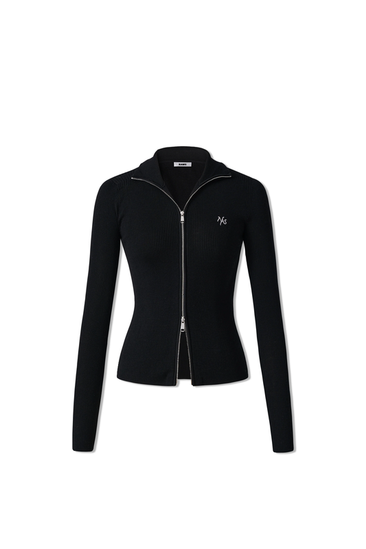 Naws Black Classic Logo Knit Cardigan