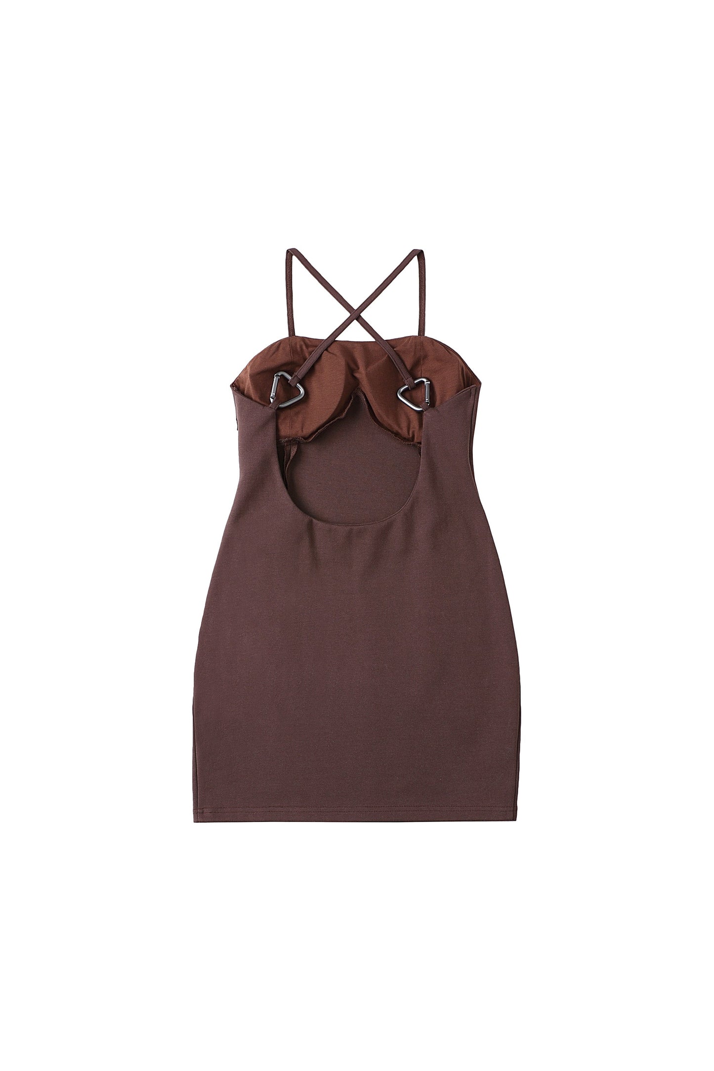 YJ1NGZYZJ Cross-Back Dress In Brown