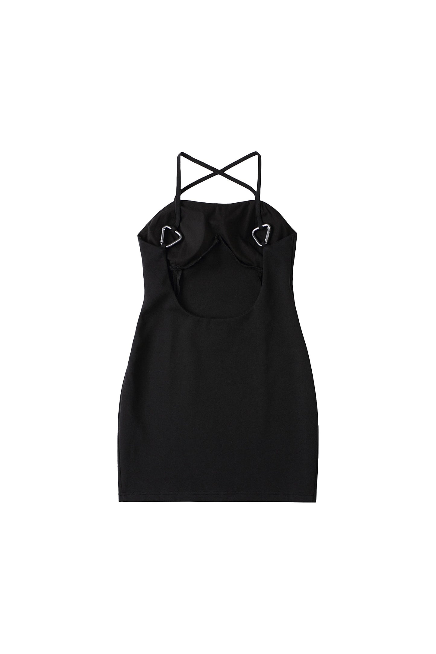 YJ1NGZYZJ Cross-Back Dress In Black