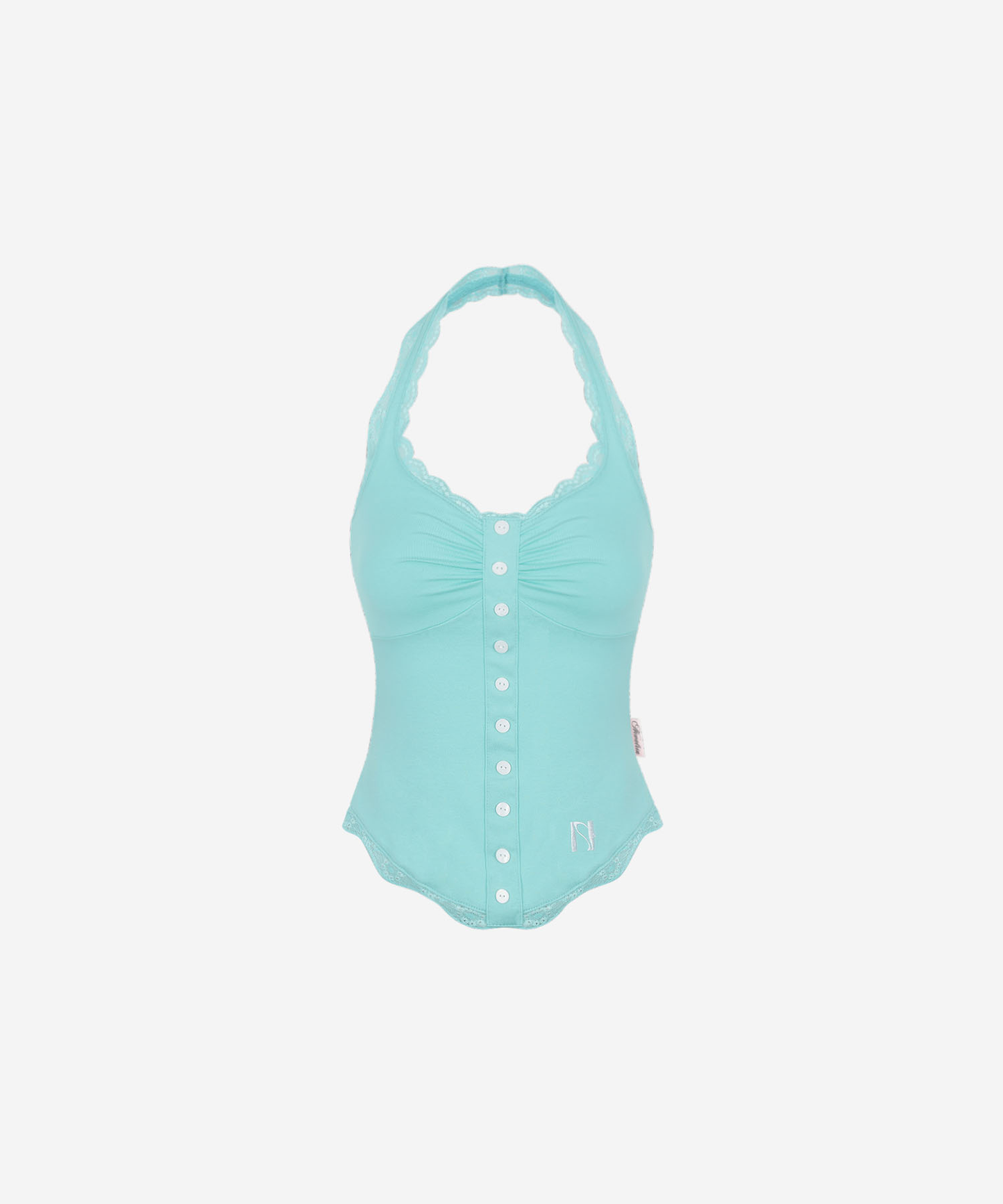 Newalrin Candy Lace Button Sleeveless Top