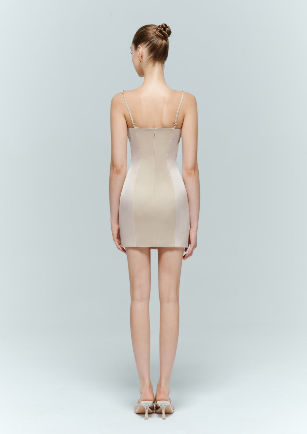 Artel Retro Pink spliced diamond chain braided dress