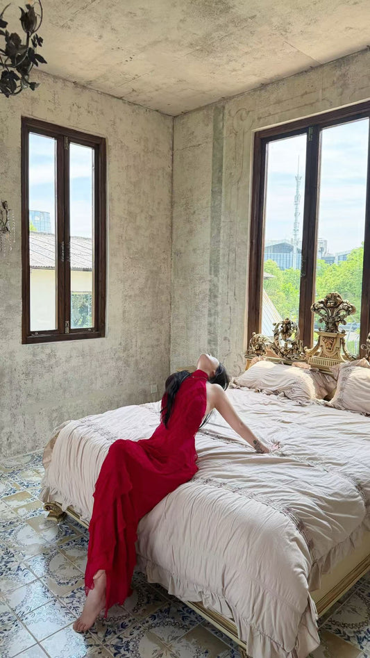 Tsuki Red Maxi Dress