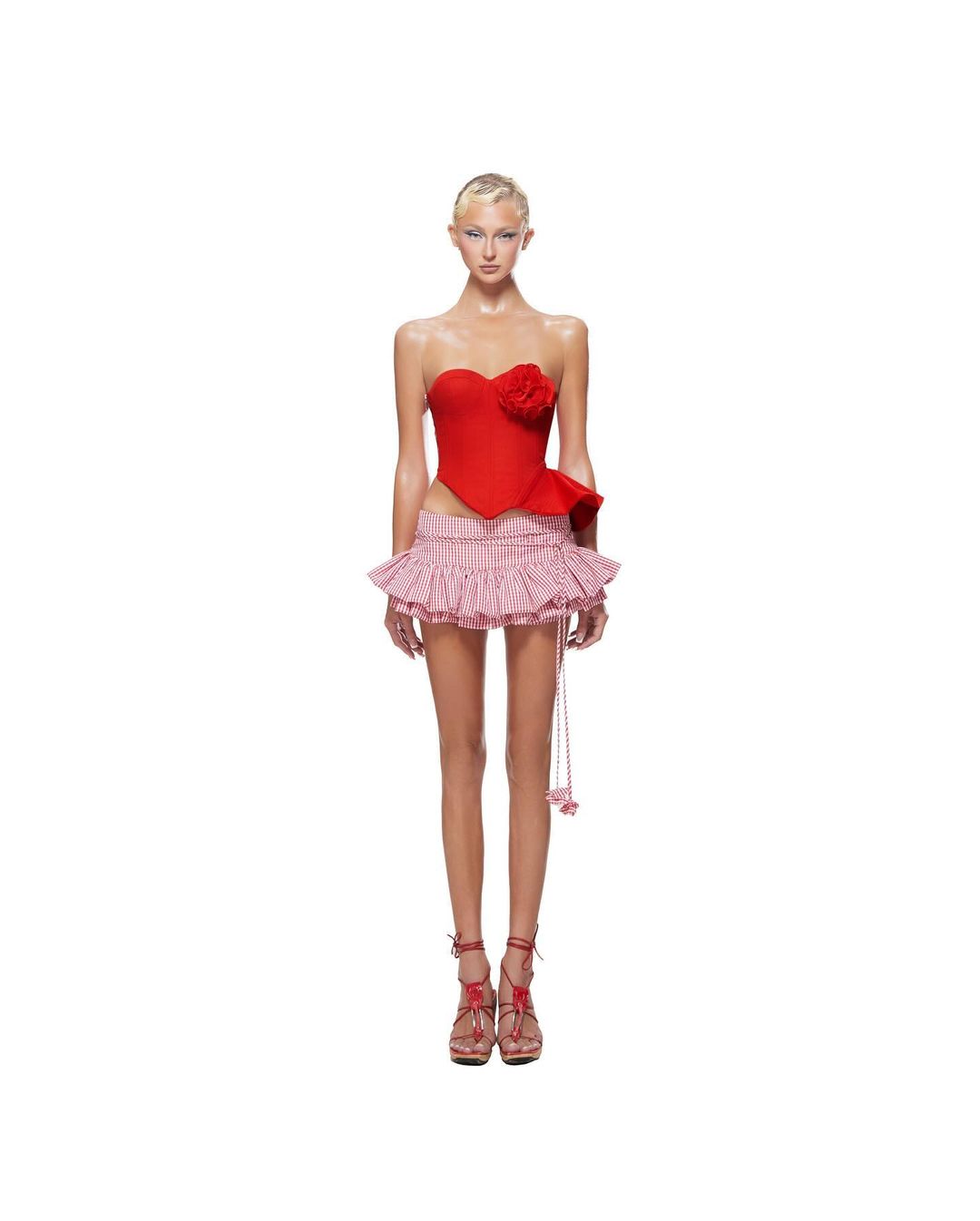 Ibiboss RED CORSET  Or DORY MINI SKIRT SET（Separate）