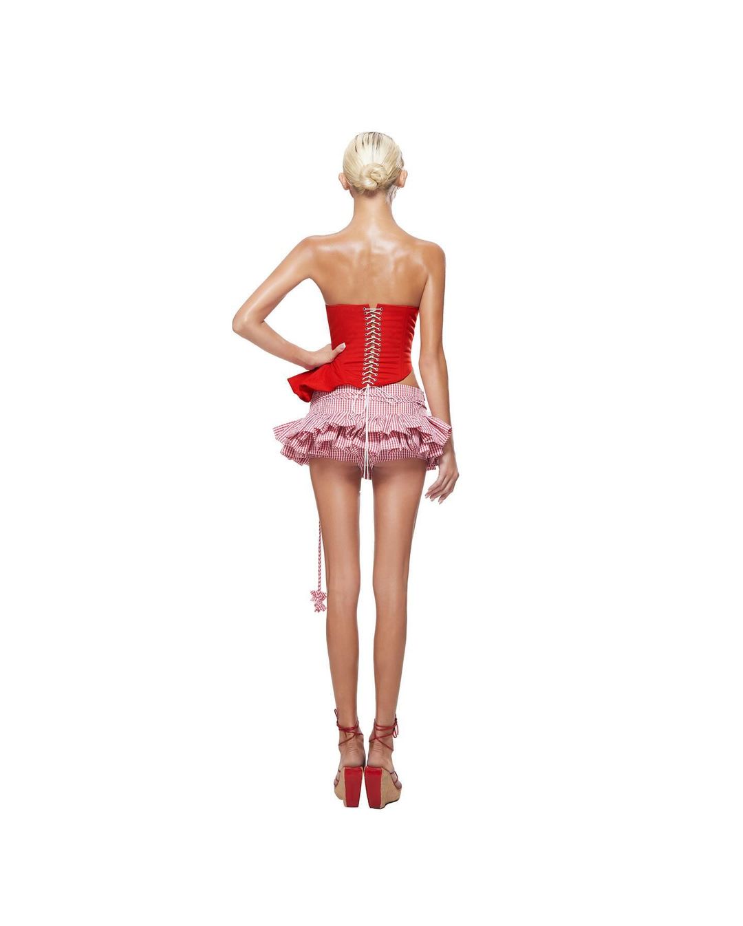 Ibiboss RED CORSET  Or DORY MINI SKIRT SET（Separate）