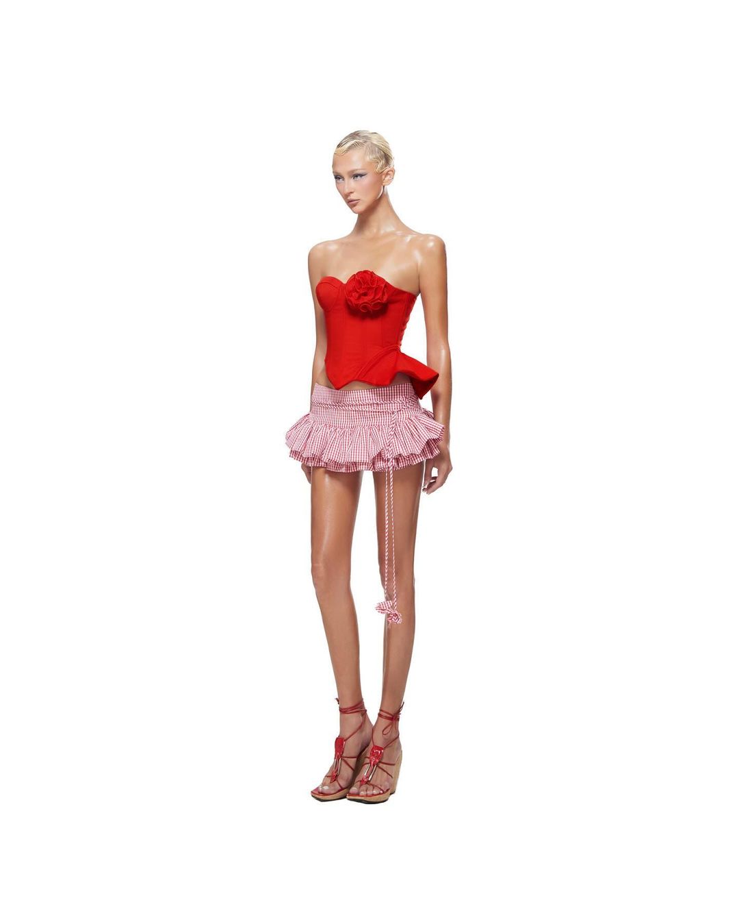 Ibiboss RED CORSET  Or DORY MINI SKIRT SET（Separate）