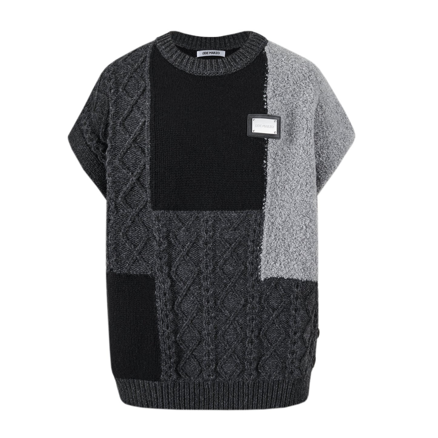 13DE MARZO Bear Weave Knit Vest