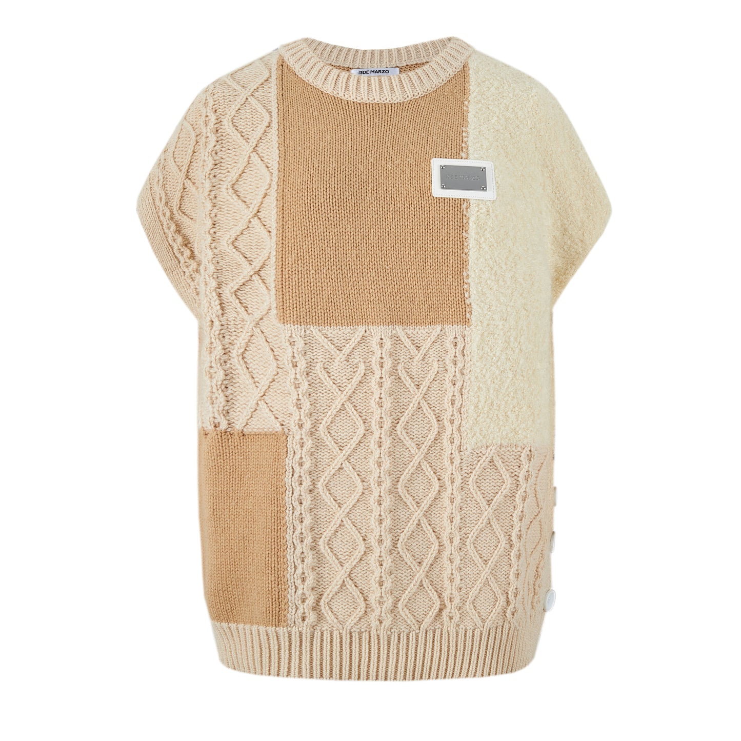 13DE MARZO Bear Weave Knit Vest