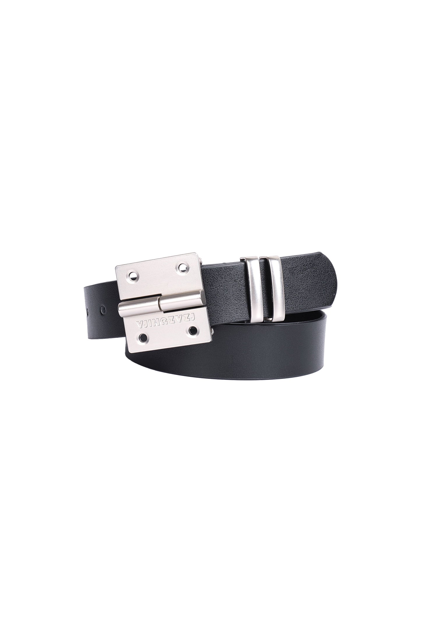 YJ1NGZYZJ Hinge Calf Leather Belt In Black