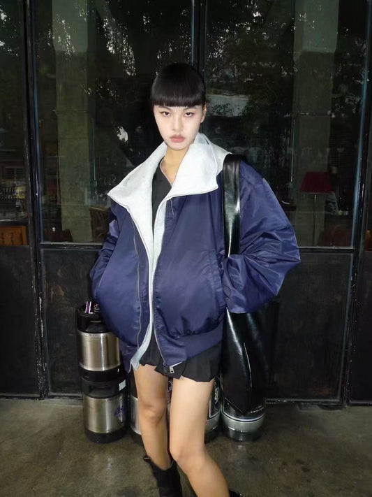 YJ1NGZYZJ Bomber Jacket Blue