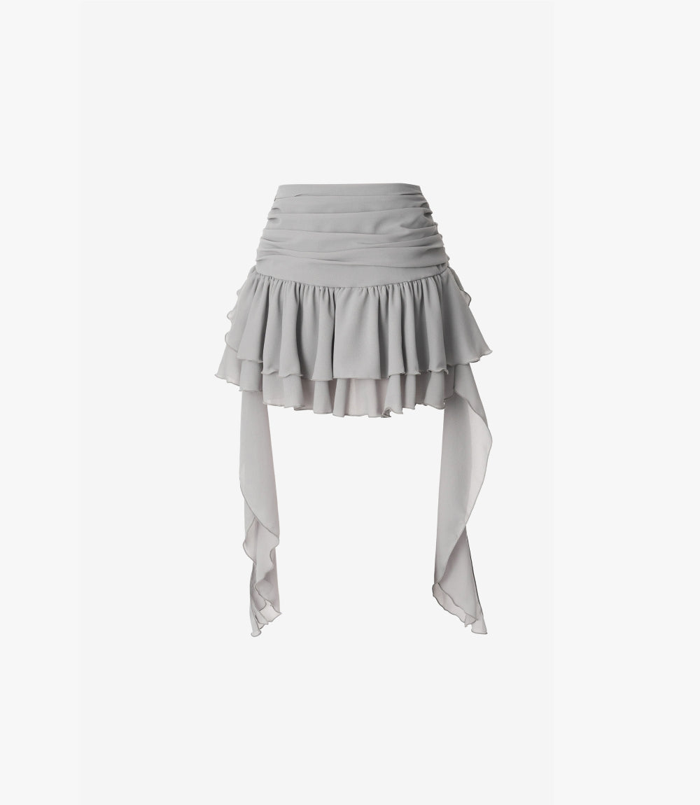 Newalrin Tutu Chiffon Winged Shirred Skirt