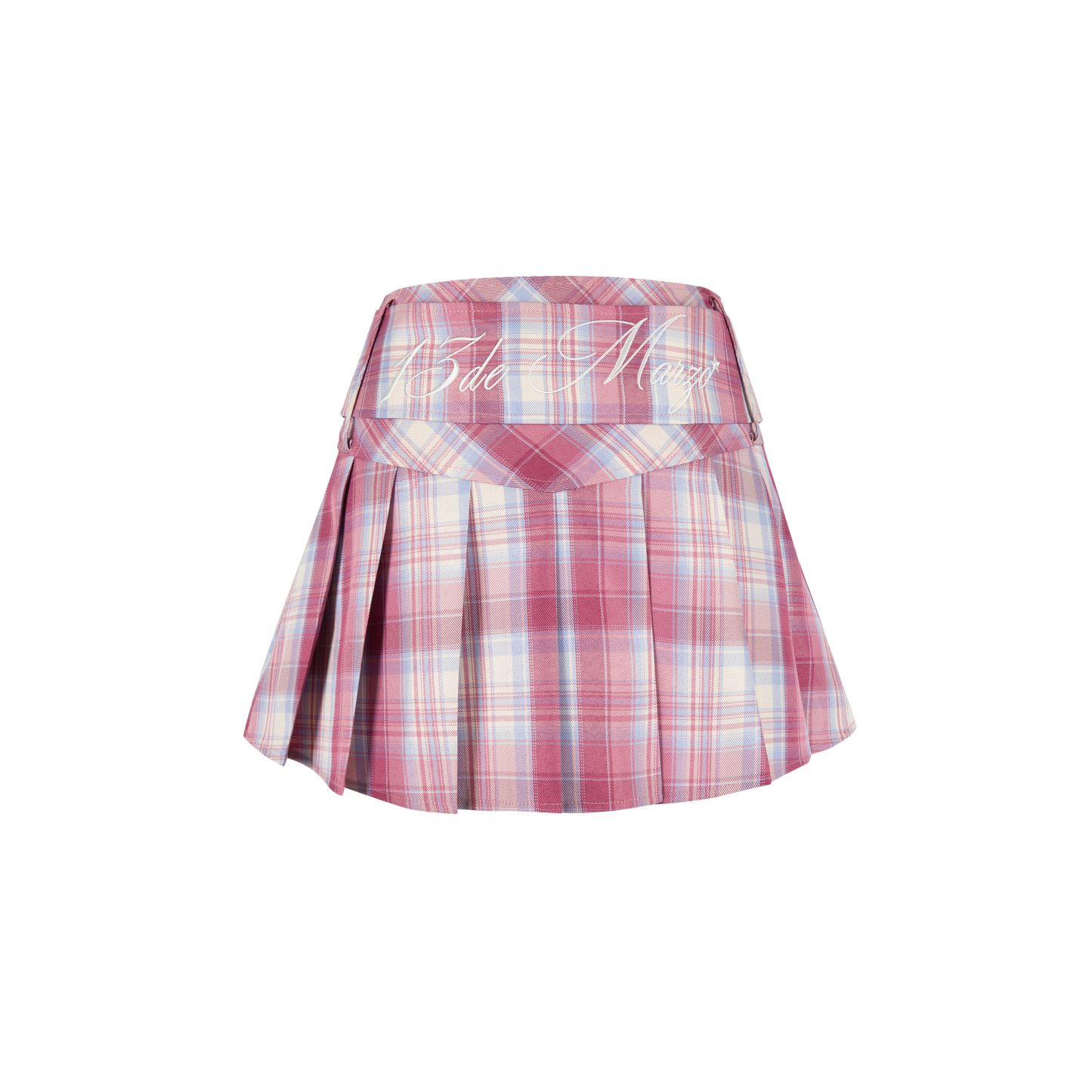 13DE MARZO Low Belt Plaid Skirt