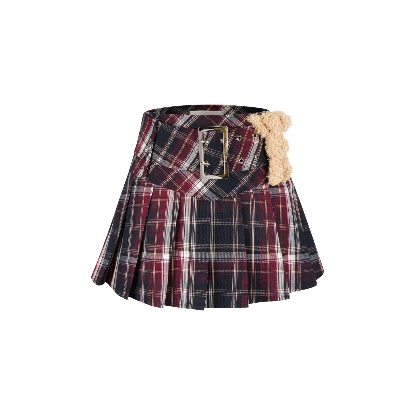 13DE MARZO Low Belt Plaid Skirt