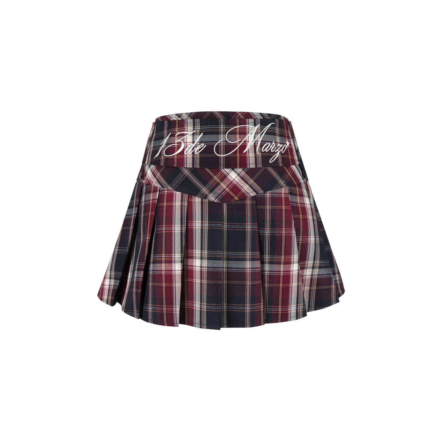 13DE MARZO Low Belt Plaid Skirt