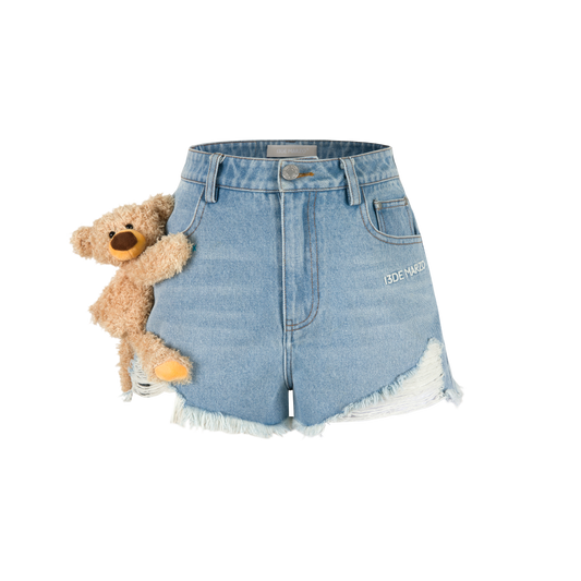 13DE MARZO Doozoo Washed Denim Shorts