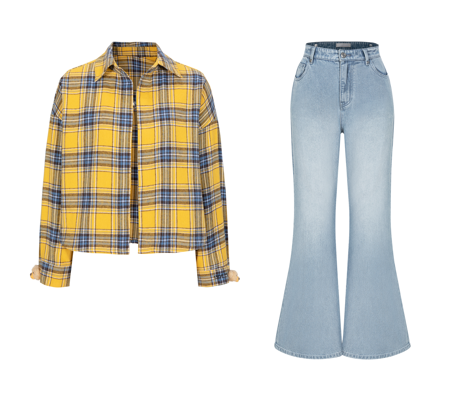 13DE MARZO Plaid Shirt Jeans