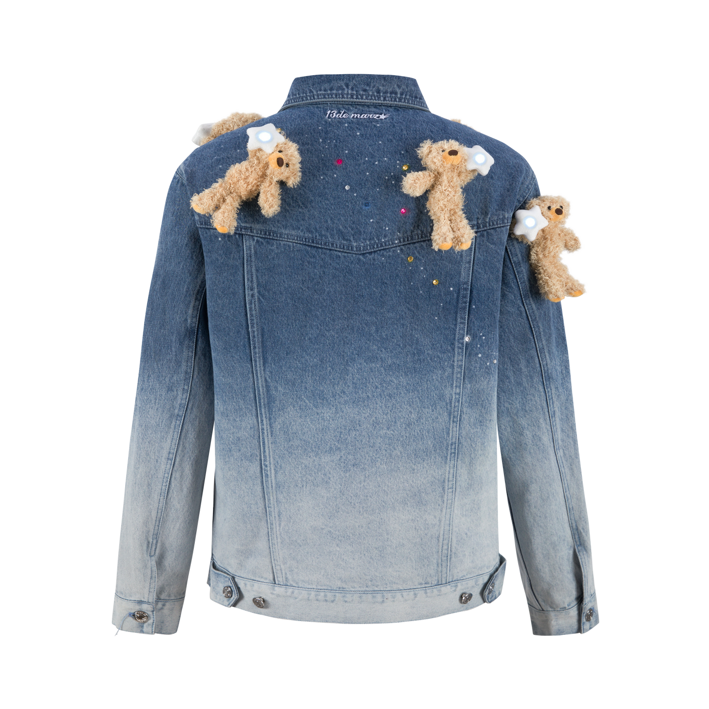 13DE MARZO Lumi Star Bear Denim Jacket