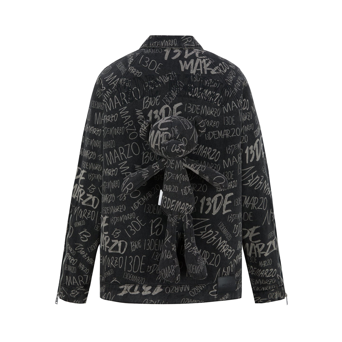 13DE MARZO Graffiti Logo Denim Jacket