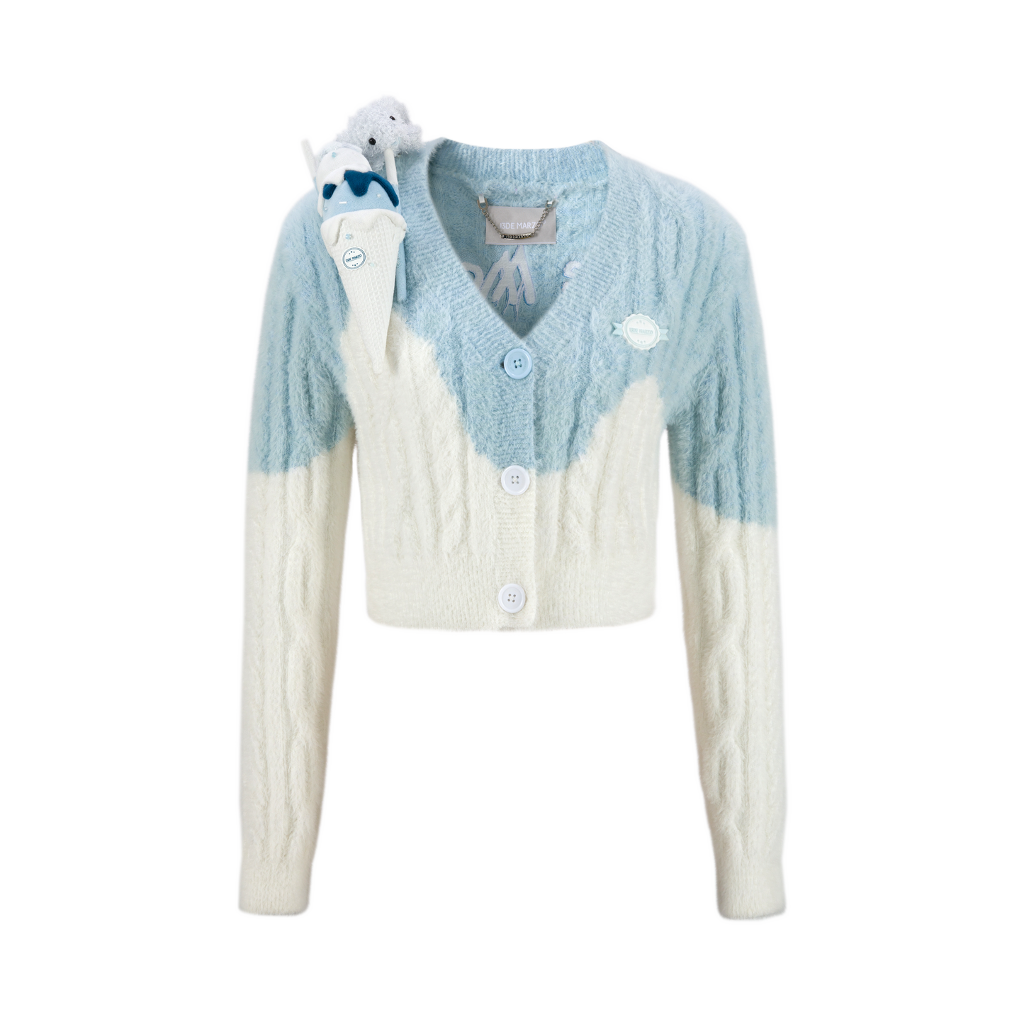 13DE MARZO Doozoo Melt Ice-cream Knit Cardigan