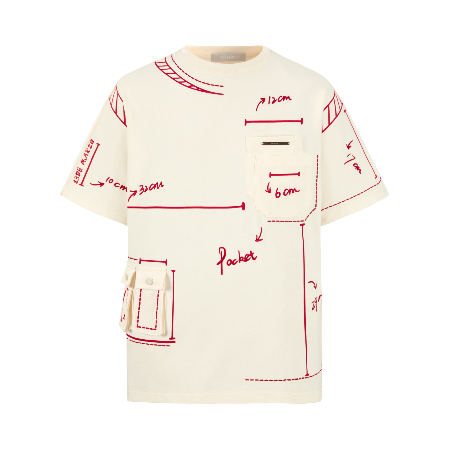 13DE MARZO Sketch Line T-shirt