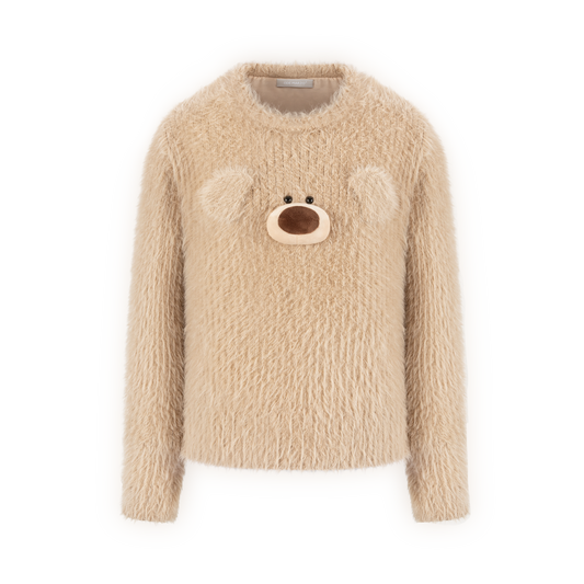 13DE MARZO Doozoo Ear Fuzzy Sweater