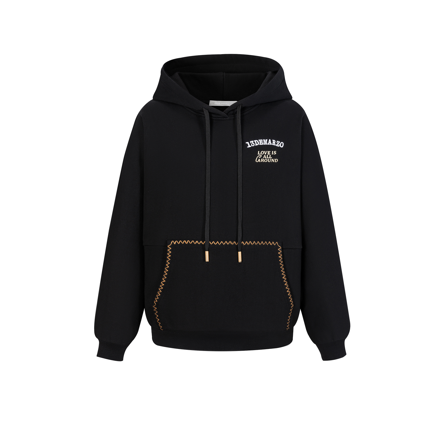 13DE MARZO Bear Big Logo Patch Hoodie