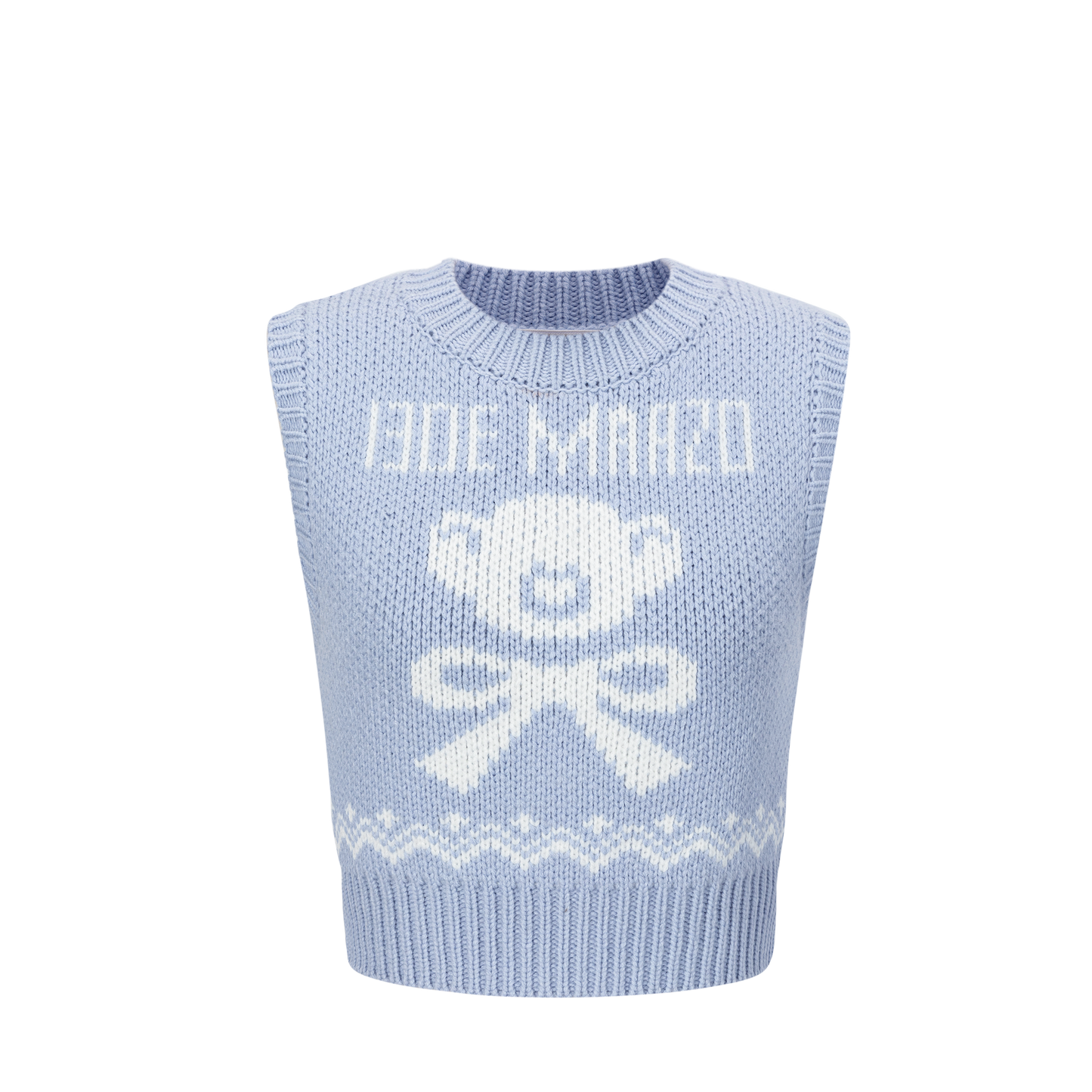 13DE MARZO Fair Isle Bear Knit Vest