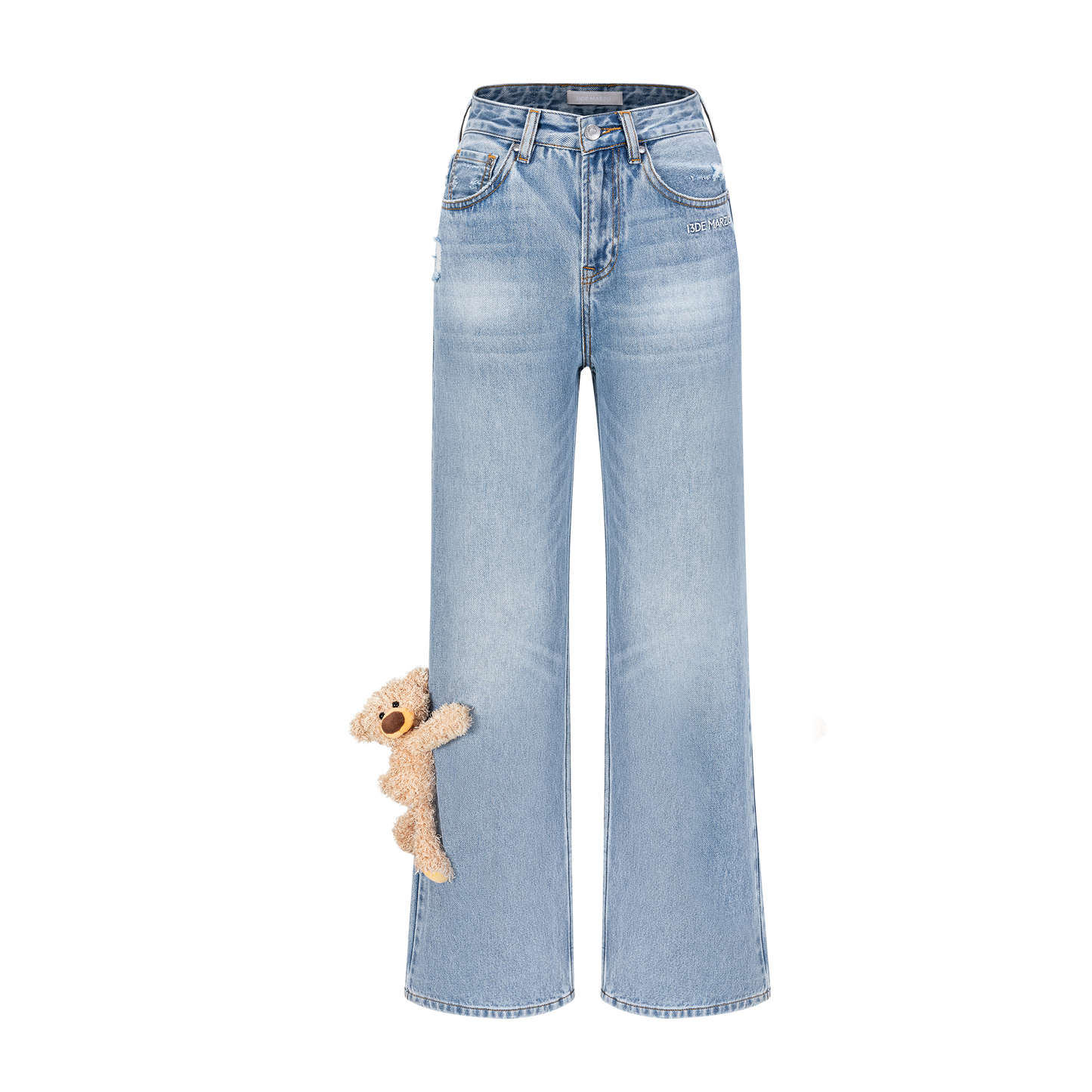 13DE MARZO Doozoo Straight-Leg Jeans