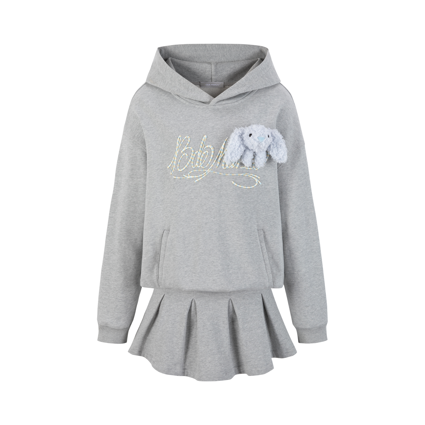 13DE MARZO Doozoo Lavered Hoodie Dress