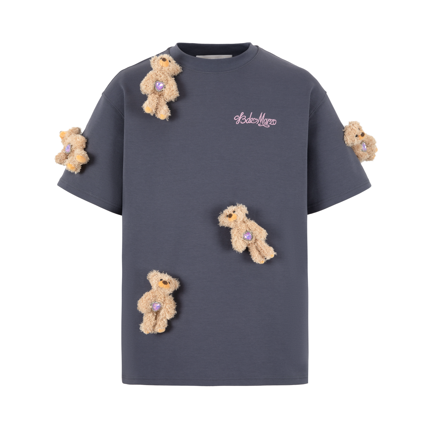 13DE MARZO Doozoo Rhinestone T-shirt