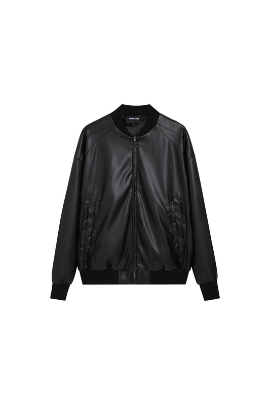 YJ1NGZYZJ Soft Bomber Leather Jacket