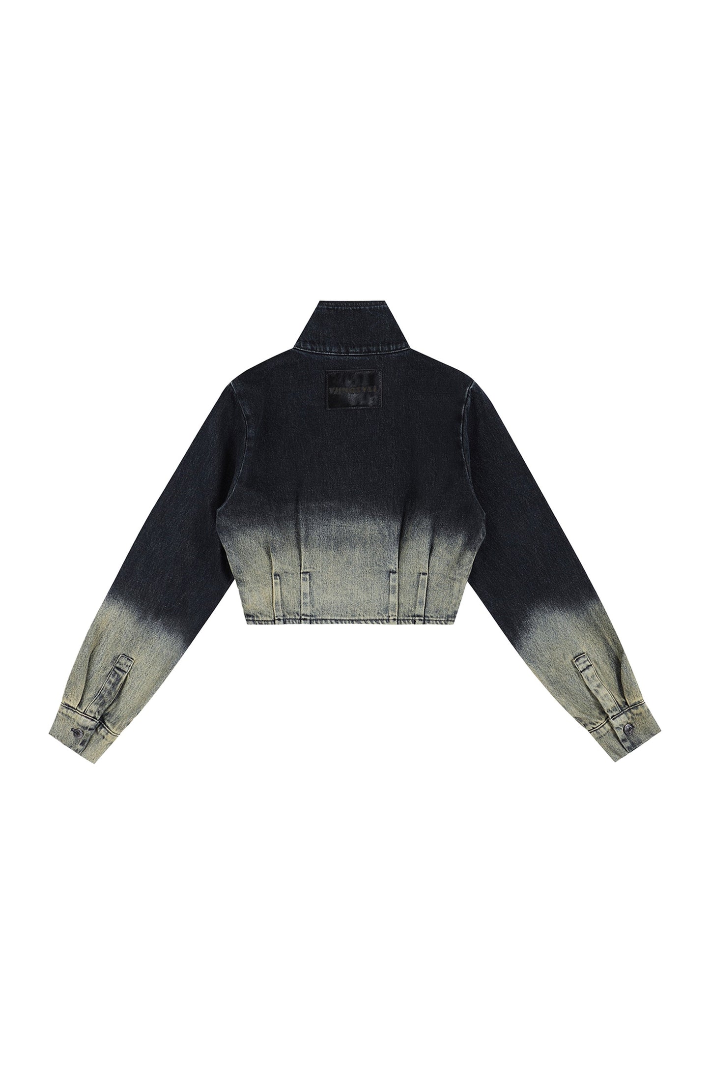 YJ1NGZYZJ Cropped Gradient Denim Jacket