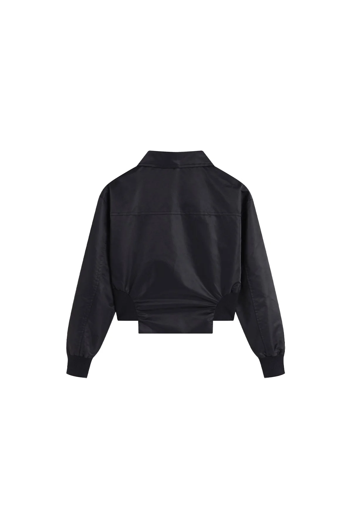 YJ Collared Double Zip Jacket In Black