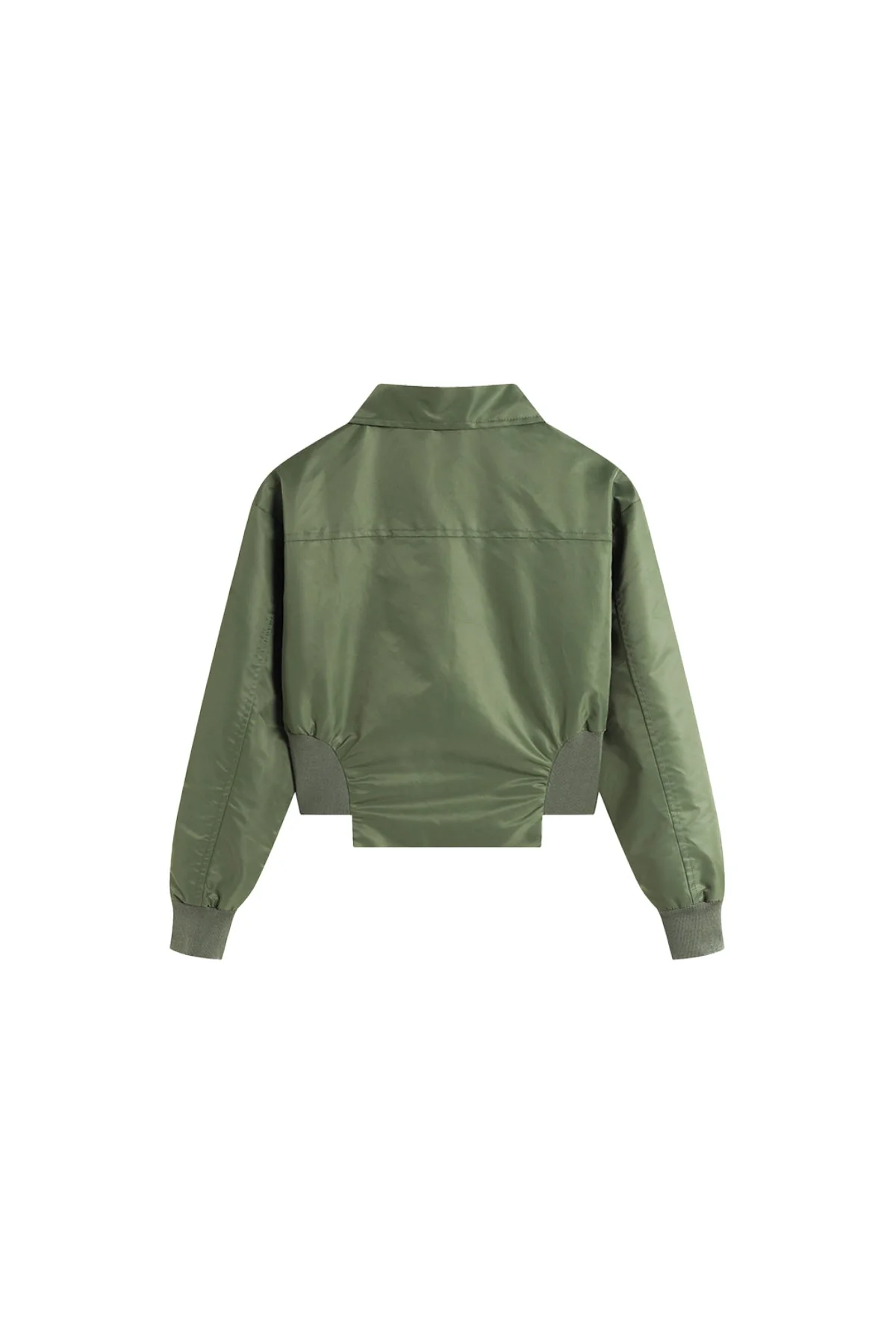 YJ Collared Double Zip Jacket In Green