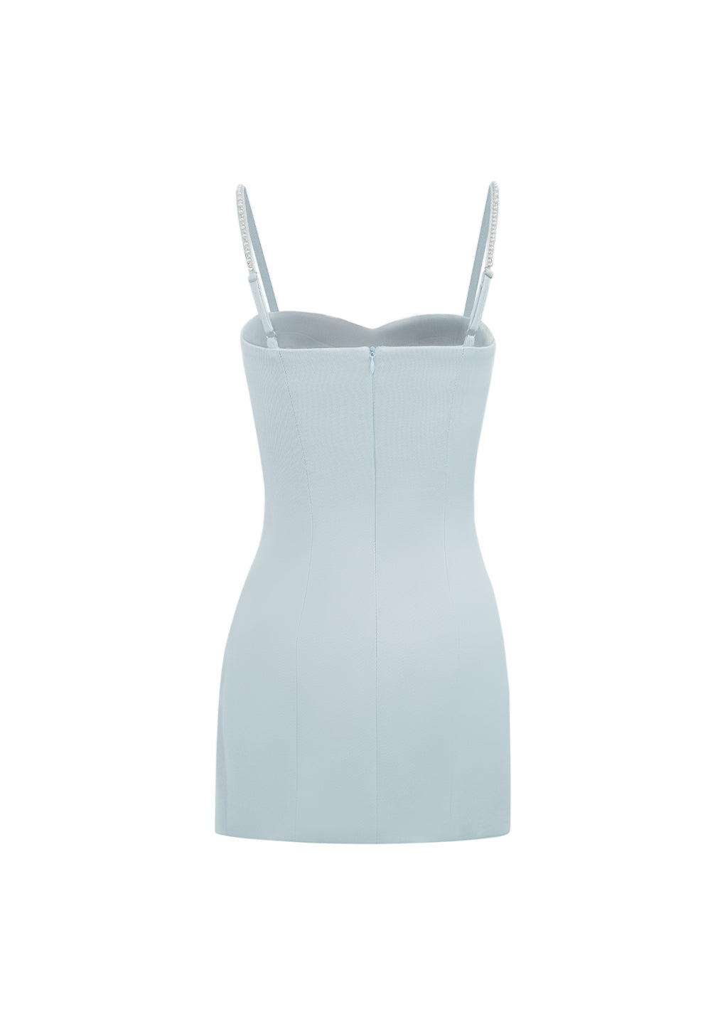 Artel Retro Water Blue Diamond Chain Strapless Dress