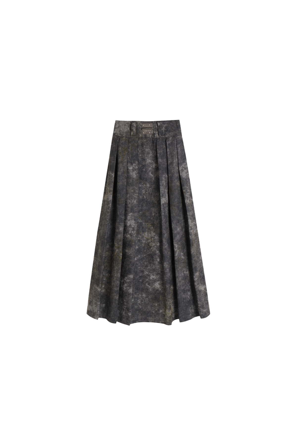 YJ1NGZYZJ Denim Acid-Wash Long Skirt In Gray