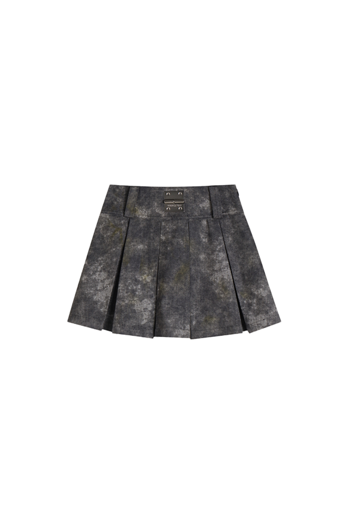 YJ1NGZYZJ Denim Acid-Wash Skirt In Gray