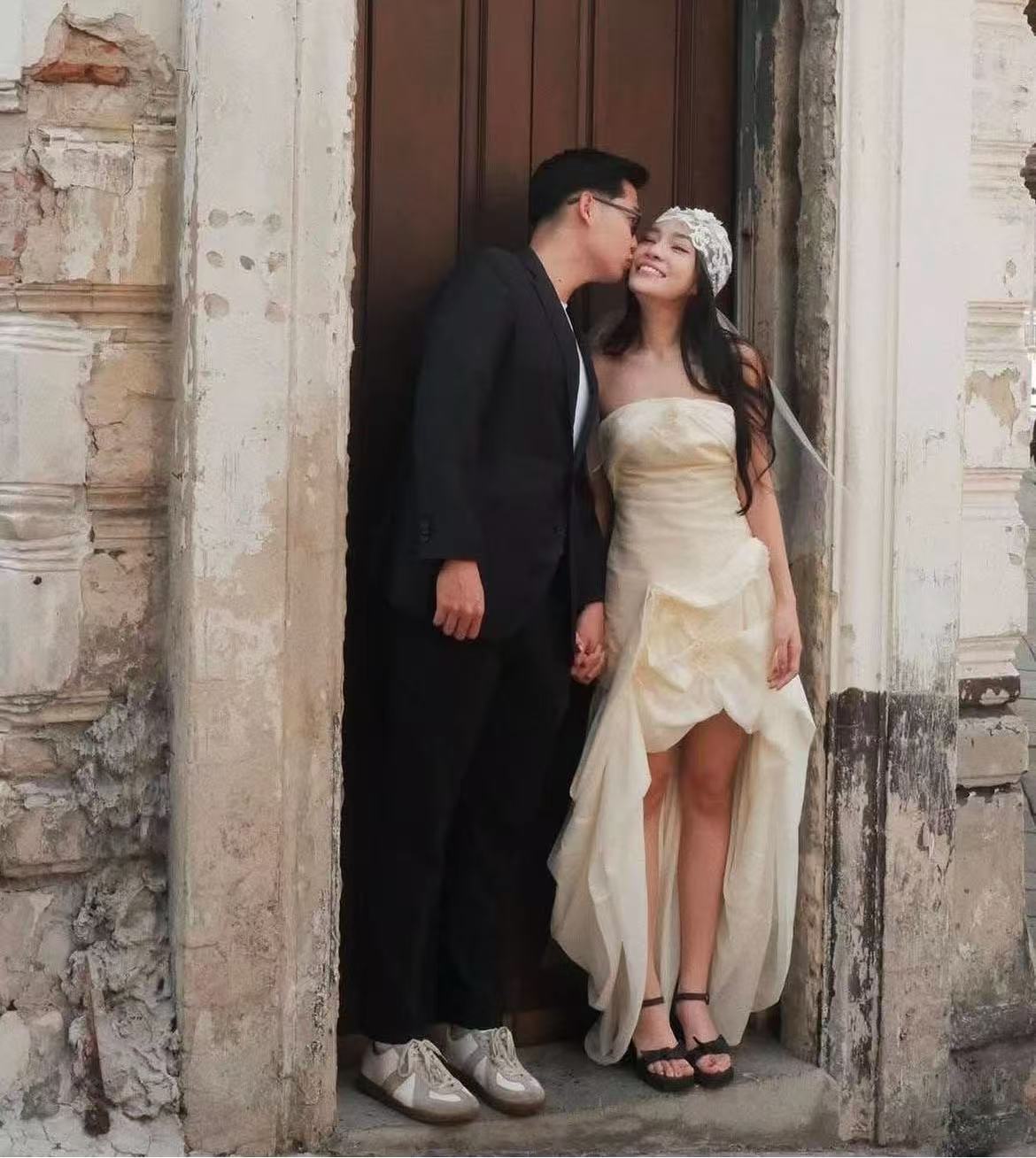 Must Have Cream Cape Short Dress